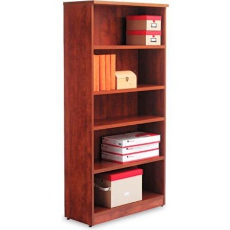 ALERA Alera Bookcase with 5 Shelves - 31-3/4"W x 14"D x 65"H - Medium Cherry - Valencia Series ALEVA636632MC